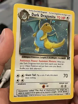 Pokemon Dark Dragonite 5/82 Team Rocket Unlimited Holo Rare LP (Raised Surface) - Image 4