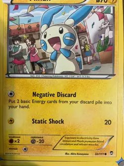 6 plusle Minun Pokemon cards Cute ➕➖🧲⚡⚡ TCG mixed LOT - Image 3