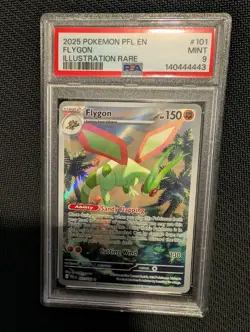 2025 POKEMON PFL EN-PHANTASMAL FLAMES ILLUSTRATION RARE #101 FLYGON PSA 9 - Image 1