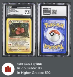 Pokemon TCG Team Rocket Dark Dugtrio 6/82 Unlimited CGC 7.5 - Image 1