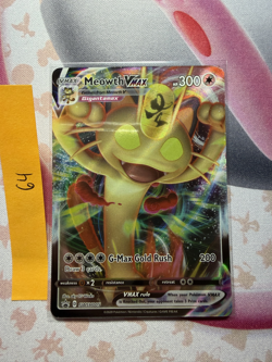 Pokemon TCG Meowth VMAX SWSH 005 Promo Holo NM - Image 1