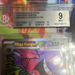 Pokemon Mega Gengar EX 269/217 Mega Evolution Ascended Heroes Full Art Holo 350… - Image 2
