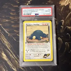 2000 POKEMON GYM HEROES 1ST EDITION #33 ROCKET'S SNORLAX PSA 8 - Image 1