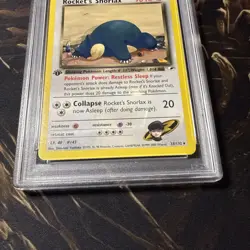 2000 POKEMON GYM HEROES 1ST EDITION #33 ROCKET'S SNORLAX PSA 8 - Image 5
