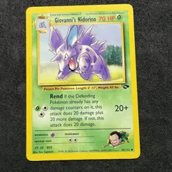 Giovanni's Nidorino 45/132 Gym Challenge Regular WotC Vintage Pokemon TCG - Image 1