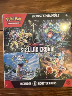 🔥Pokemon TCG Stellar Crown Booster Bundle Box Factory Sealed 6 Packs -US seller - Image 3