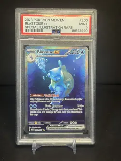 2023 POKEMON MEW EN-151 SPECIAL ILLUSTRATION RARE #200 BLASTOISE EX PSA 9 - Image 1
