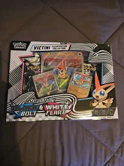 Pokemon TCG Black Bolt & White Flare Unova Victini Illustration Collection Box - Image 1