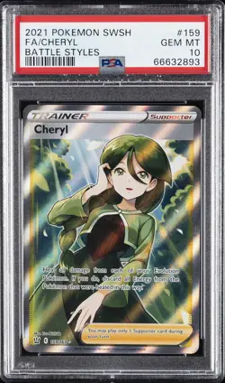 2021 POKEMON SWORD & SHIELD BATTLE STYLES #159 FULL ART/CHERYL PSA 10 - Image 1
