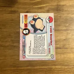 Topps Pokemon Snorlax 2000 TV Animation Edition Series 3 143 Blue Label Non Holo - Image 2