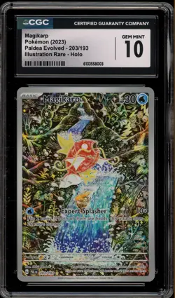 Pokemon Magikarp Paldea Evolved Illustration Rare #203 CGC 10 Gem Mint - Image 1