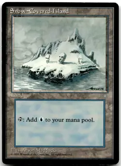 MTG Snow-Covered Island L Ice Age 348 LP - Image 1