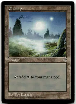 MTG Swamp (Foggy Night) L Mirage MP - Image 1
