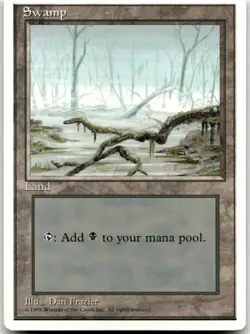 MTG Swamp (A) L Fourth Edition 192 LP - Image 1