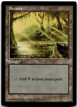 MTG Swamp (Eyes in Log) L Mirage MP - Image 1
