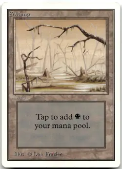 MTG Swamp (B) L Unlimited Edition LP - Image 1