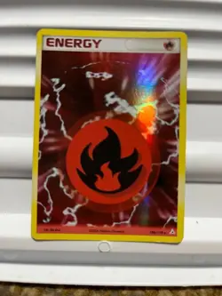 2006 Pokemon EX - Holon Phantoms Basic Fire Energy #106 Light Play Holo - Image 1