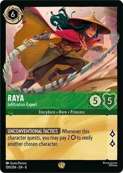 Disney Lorcana TCG - Reign of Jafar Raya Infiltration Expert - 100/204 LEGENDARY - Image 1