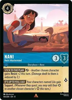 Disney Lorcana TCG Reign of Jafar Nani - Heist Mastermind 165/204 Lilo & Stitch - Image 1