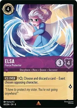 Disney Lorcana TCG - Reign of Jafar - Elsa Fierce Protector Rare 60/204 - Image 1