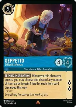 Disney Lorcana TCG - Reign of Jafar - Geppetto - Skilled Craftsman 174/204 - Image 1