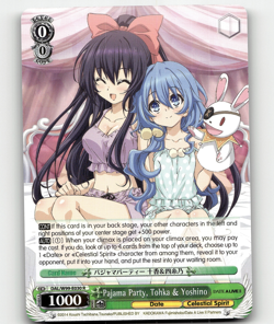 Weiss Schwarz Pajama Party, Tohka & Yoshino Date A Live Vol.2 DAL/W99-E030 R - Image 1