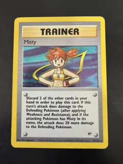 Pokemon TCG Misty Gym Heroes Holo Rare Trainer Card 18/132 English Unlimited - Image 1