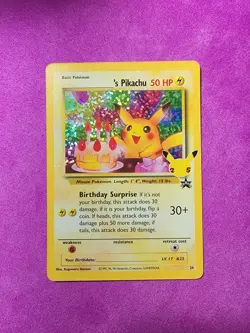 Pokemon TCG Pikachu Birthday - Celebrations Holo Card #24 - NM - Image 1