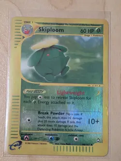 Pokemon Skiploom 60/147 Aquapolis Reverse Holo Rare 2002 Stage 1 60HP TCG Card - Image 1