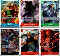 One Piece Card Game Bundle 6 Karten EN Shanks Brook Kyros Tashigi Monkey D Drago - Image 1