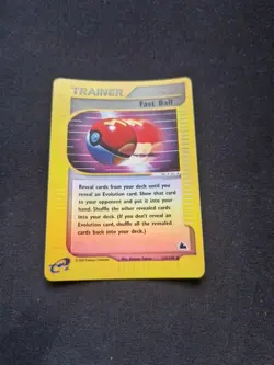Pokemon Card Fast Ball 124/144 Reverse Holo Skyridge Set WOTC NM - Image 1