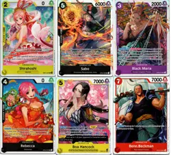 One Piece Card Game Bundle 6 Karten EN Englisch Shirahoshi Sabo Boa Hancock Blac - Image 1