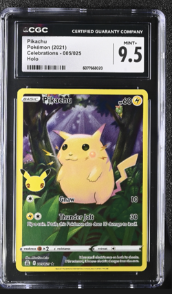 Graded Pokemon Card ENG Pikachu 005/025 Celebrations Holo CGC 9,5 - Image 1