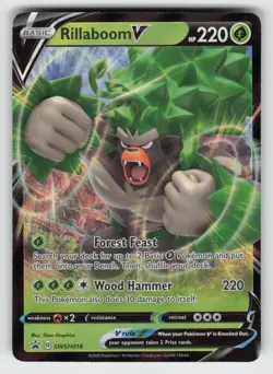 Rillaboom V SWSH014 NM Holo SWSD SWSH: Sword & Shield Promo Cards TPO01 - Image 1