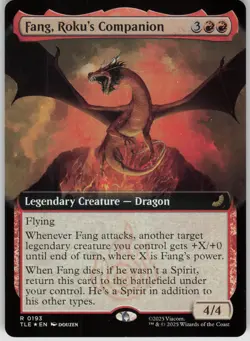 MTG Fang Roku's Companion Extended Art Foil NM Avatar Last Airbender Magic 193 - Image 1