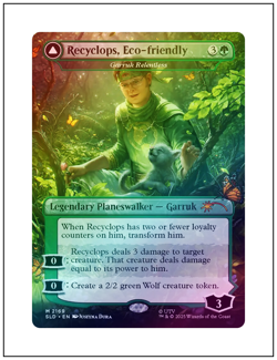 1x Recyclops, Eco-friendly - Garruk Relentless Secret Lair 2169 Foil, MTG NM - Image 1