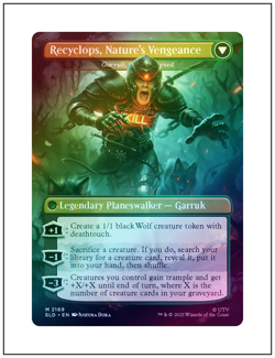 1x Recyclops, Eco-friendly - Garruk Relentless Secret Lair 2169 Foil, MTG NM - Image 2