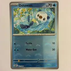 Oshawott 021/086 Common White Flare Pokemon Reverse Holo Pokeball Near Mint - Image 1