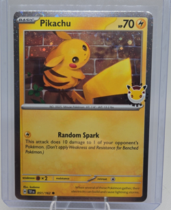 Pokemon Pikachu Promo Stamped Holo Basic SV05 051/162 2025 pokemon day - Image 1
