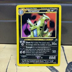 Pokemon Tyranitar Neo Discovery 31/75 Rare Non Holo MP Vintage Ex - Image 1
