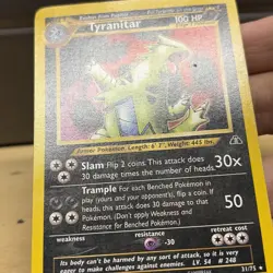 Pokemon Tyranitar Neo Discovery 31/75 Rare Non Holo MP Vintage Ex - Image 5
