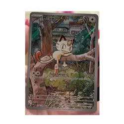 Pokemon Meowth Holo Illustration Rare Me02: Phantasmal Flames 106/094 70 HP Fur… - Image 1