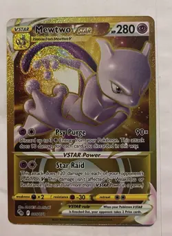 Pokemon Mewtwo VSTAR 086/078 Secret Rare Holo Full Art Pokemon GO 280 HP - Image 1