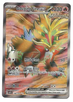 Gouging Fire ex 188/162 Sv05: Temporal Forces Holo Ultra Rare Pokemon TCG - NM - Image 1
