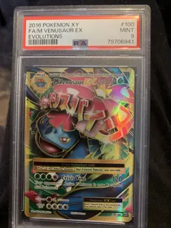 Pokemon TCG Mega-Venusaur-EX Evolutions Holo Full Art Ultra Rare Card 100/108 - Image 1