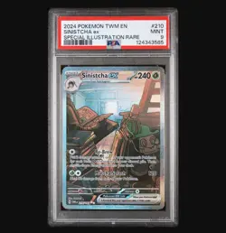2024 POKEMON TWM EN-TWILIGHT MASQUERADE #210 SINISTCHA EX PSA 9 - Image 1