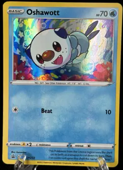 2022 Pokemon TCG Oshawott #SWSH222 Black Star Promo Holo - Rare - Image 3