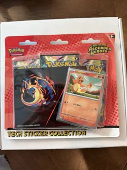 Pokemon TCG Ascended Heroes Charmander Tech Sticker Collection - Image 1