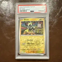 Pokemon TCG Blitzle 062/182 SV04: Paradox Rift Reverse Holo 60HP PSA 9 - Image 1