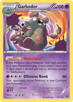 Garbodor 57/122 BREAKpoint Holo Rare NM 2016 Reverse Holo - Image 2